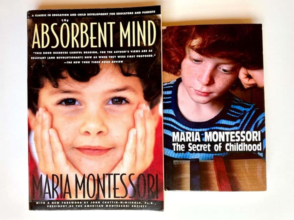 Maria Montessori's The Absorbent Mind and The Secret of Childhood, excellent resources for Preschool & Kindergarten Homeschool Curriculum