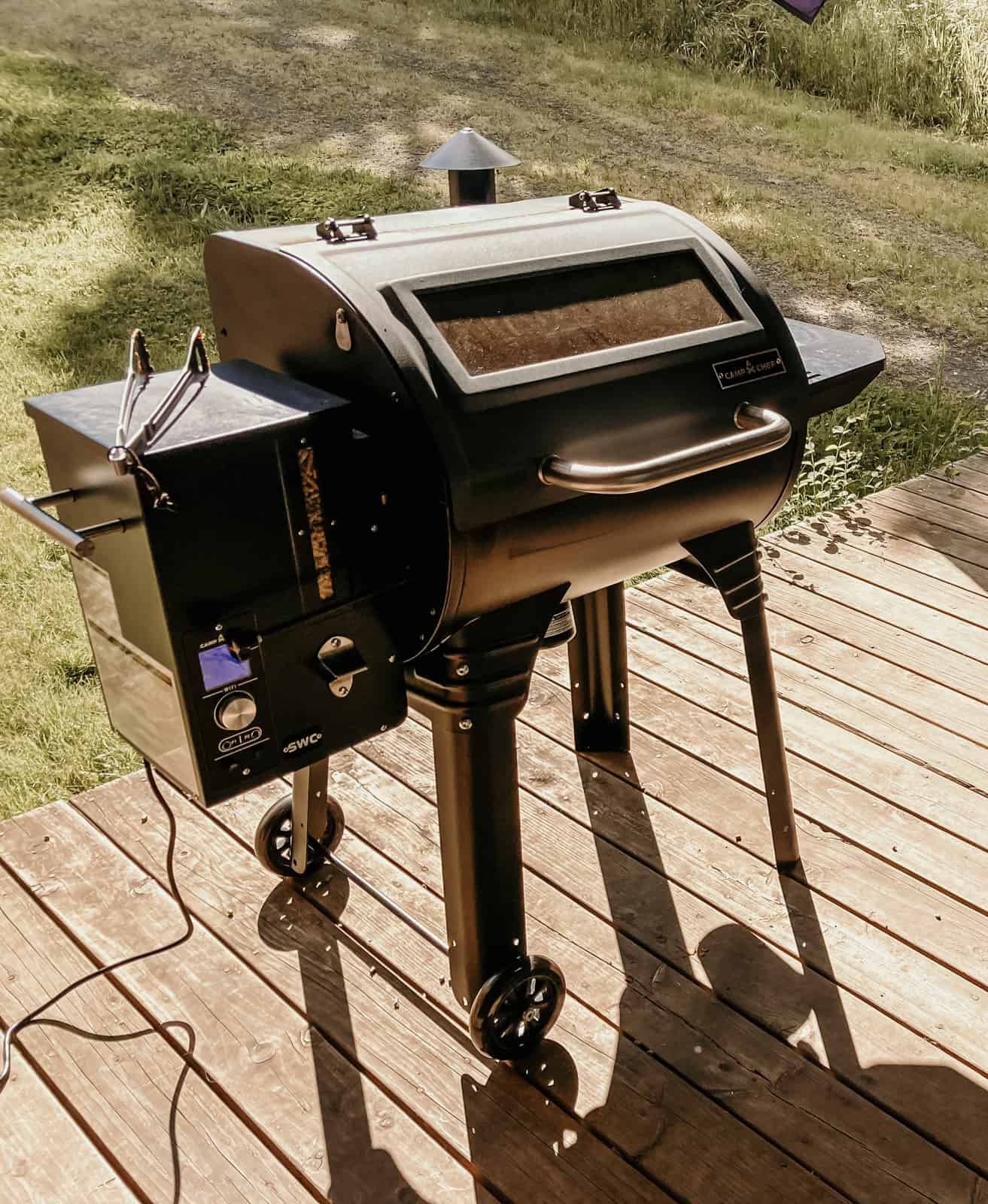 Camp Chef Pellet Grill on a deck