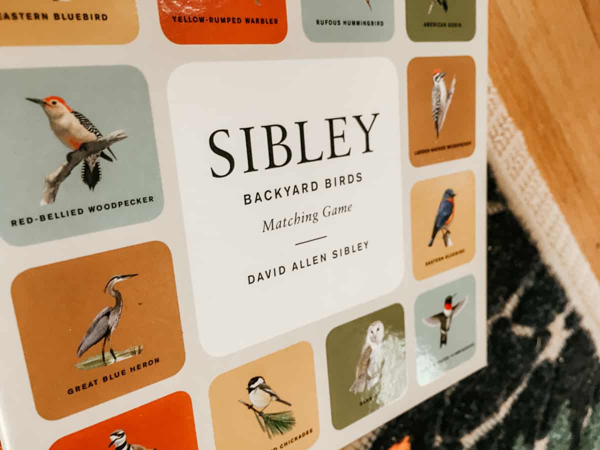 Sibley Backyard Birds Matching Game