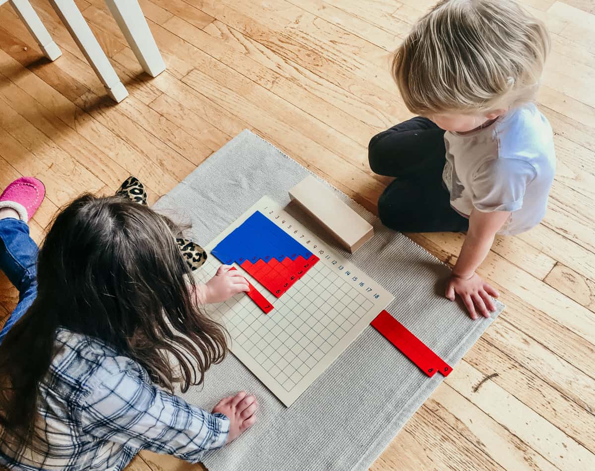Montessori Math Addition Strip Board for Fact Families