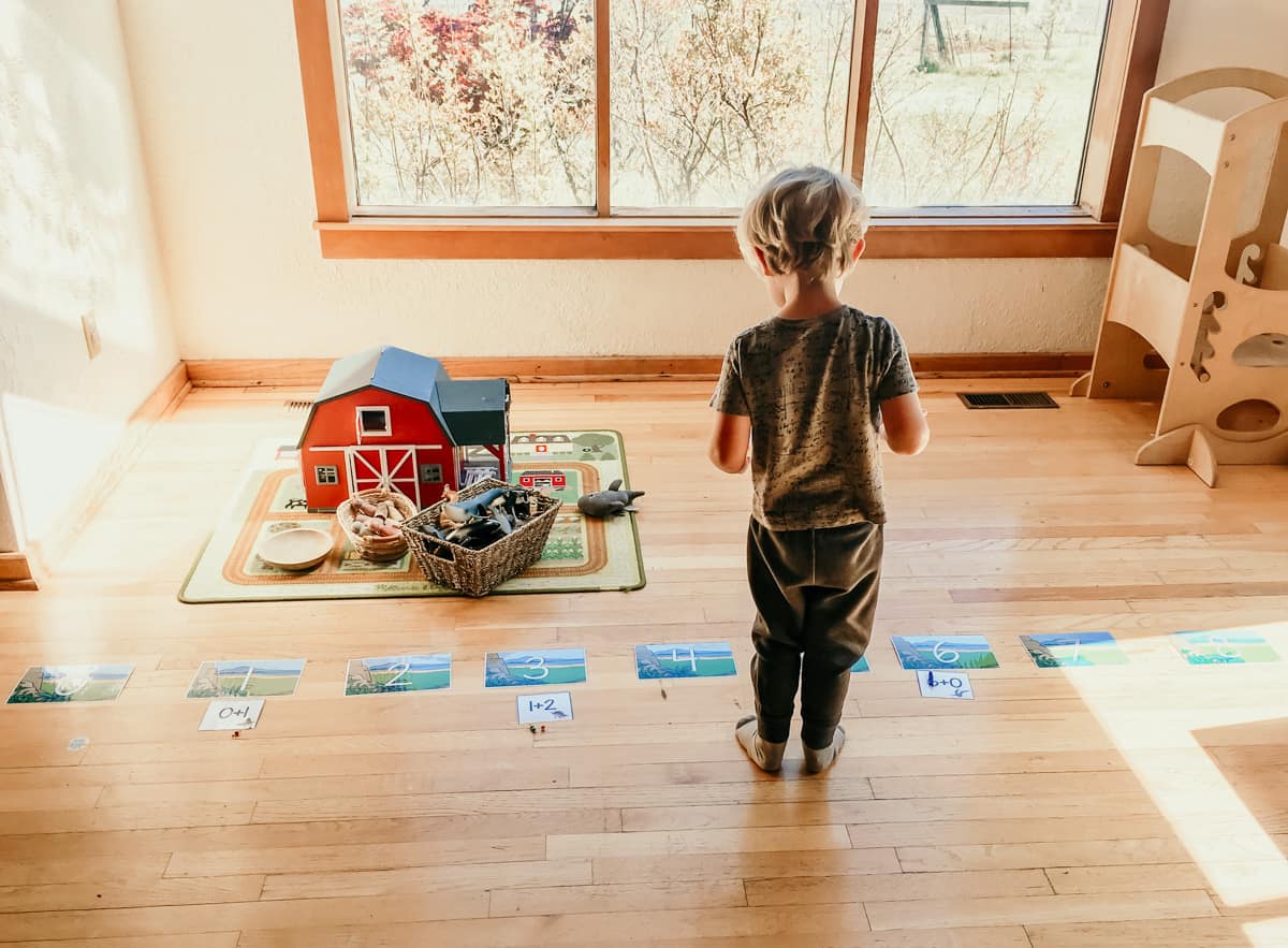  Montessori Math Kid sorting answers to Dinosaur printable activity