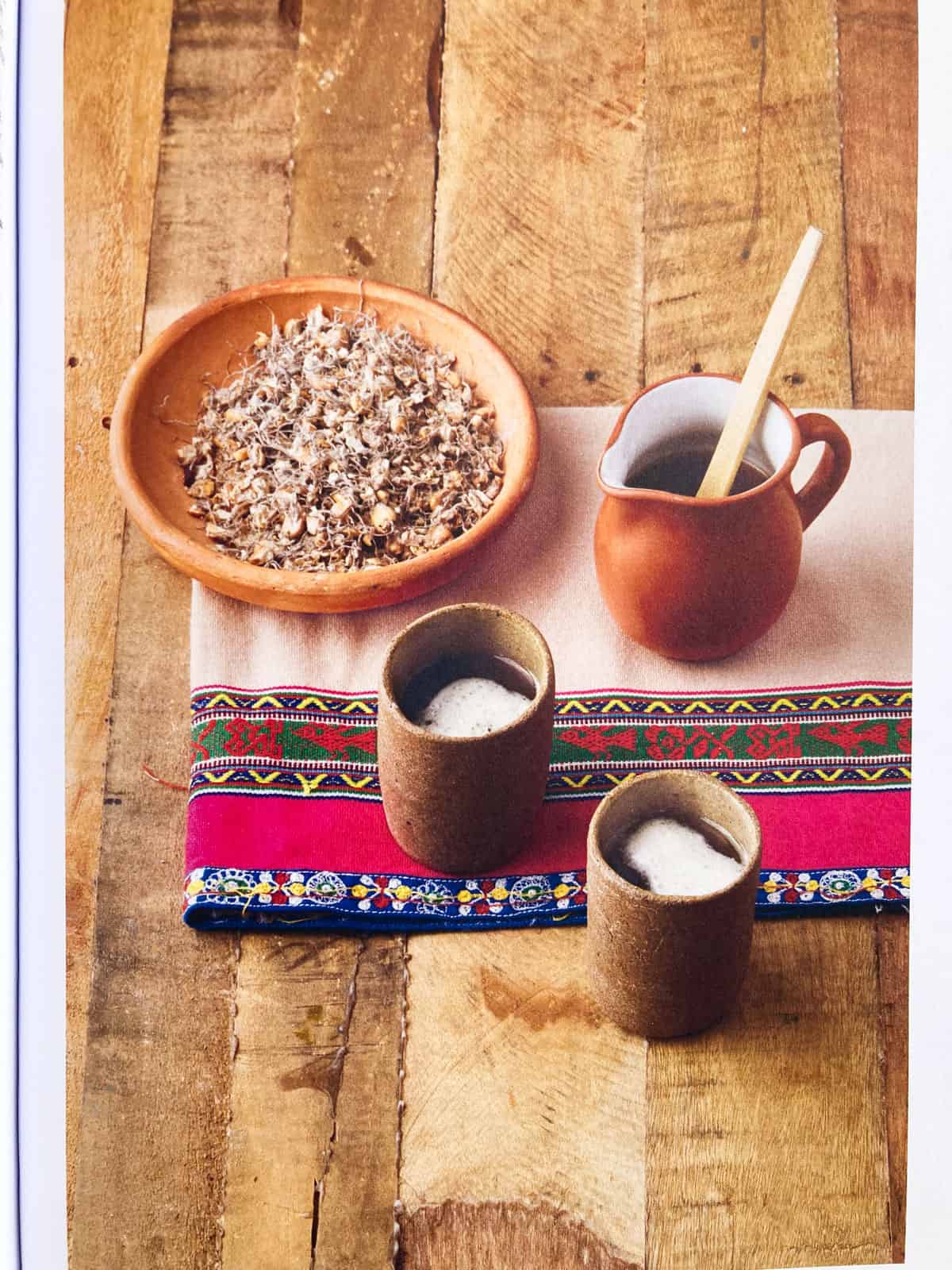 image of corn beer in The Latin American Cookbook. Original image by Jimena Agois