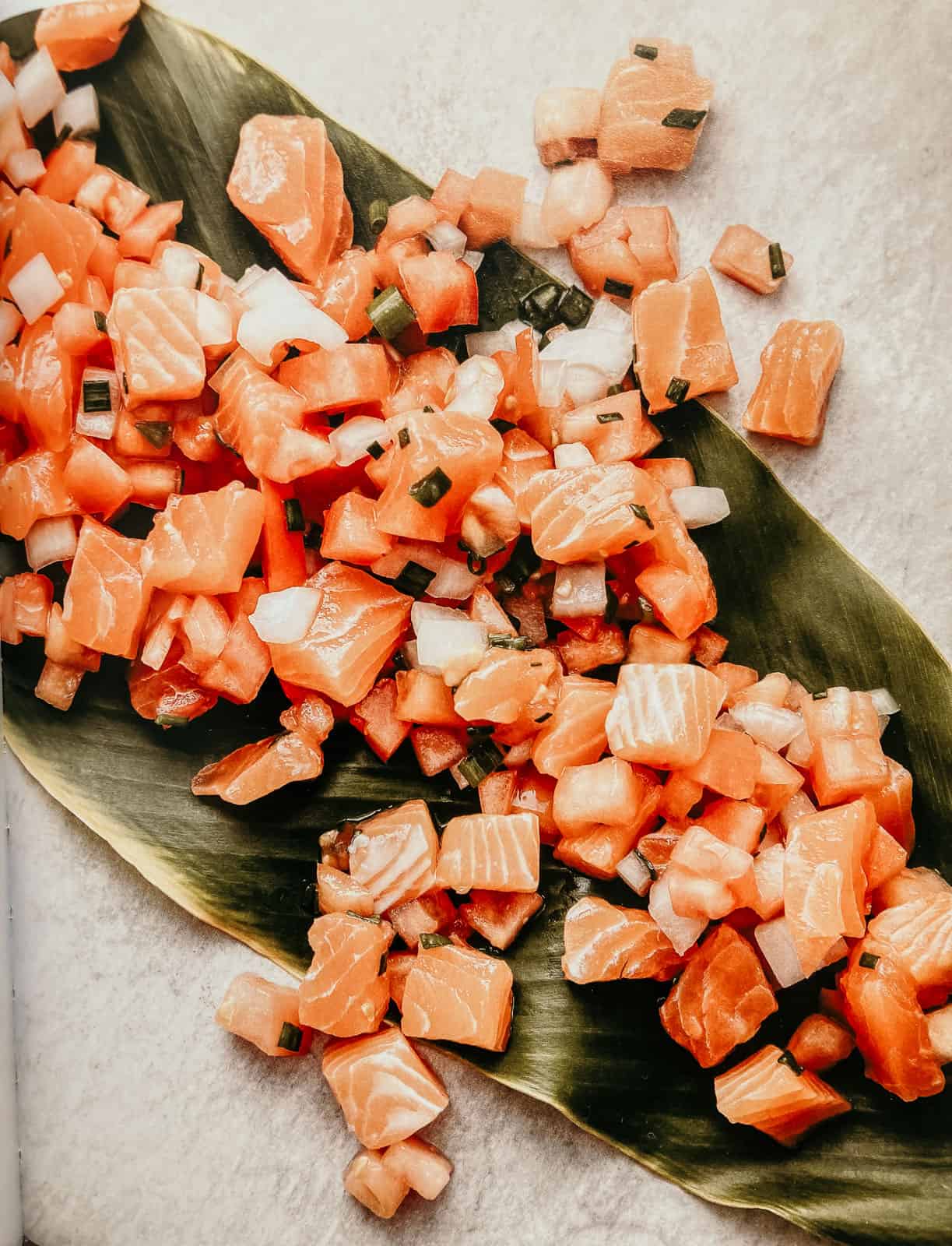 image of lomi salmon from the Cook Real Hawai'i cookbook