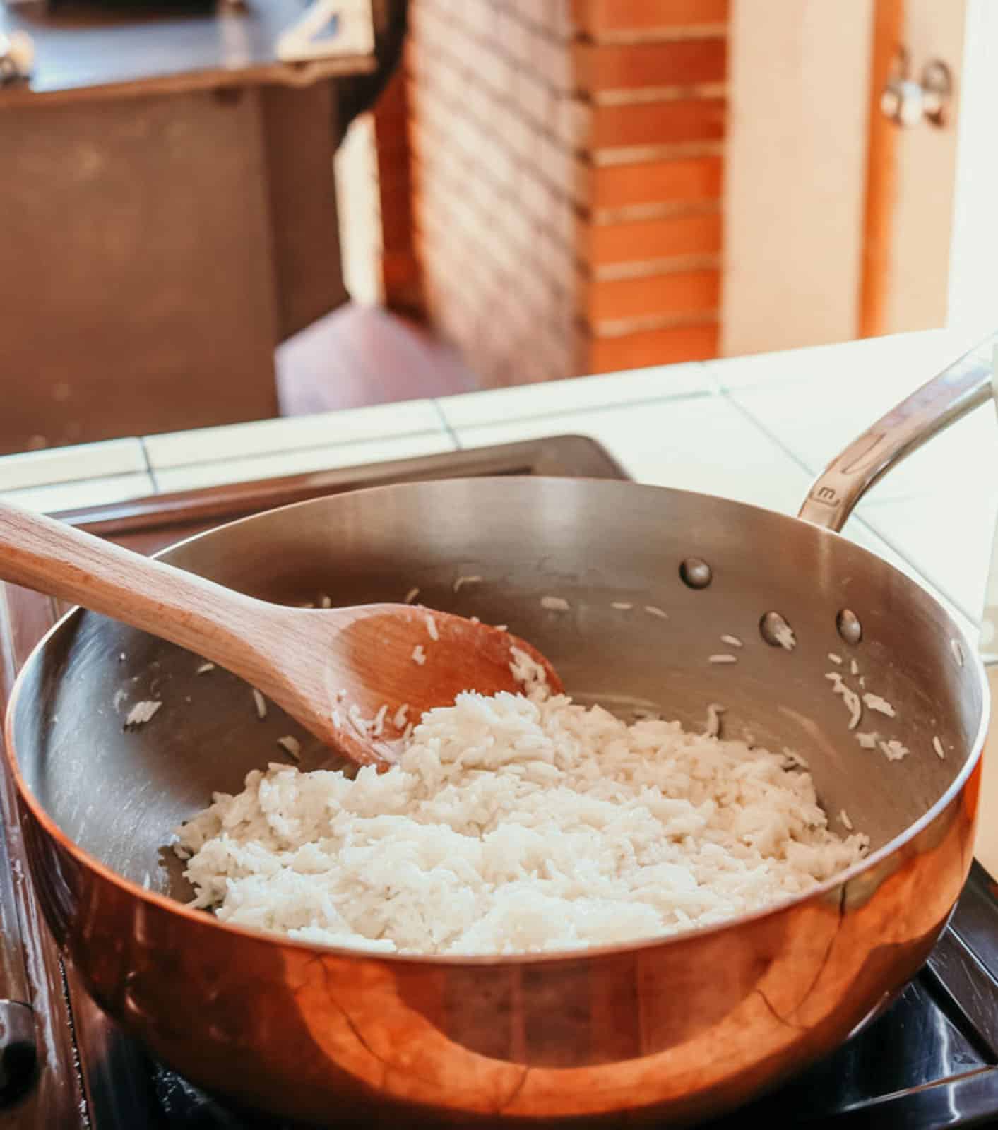 rice in a Made In Copper Saucier