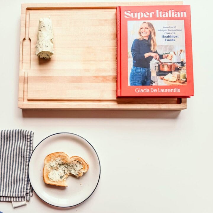 Parmesna Basil Butter and Super-Italian cookbook