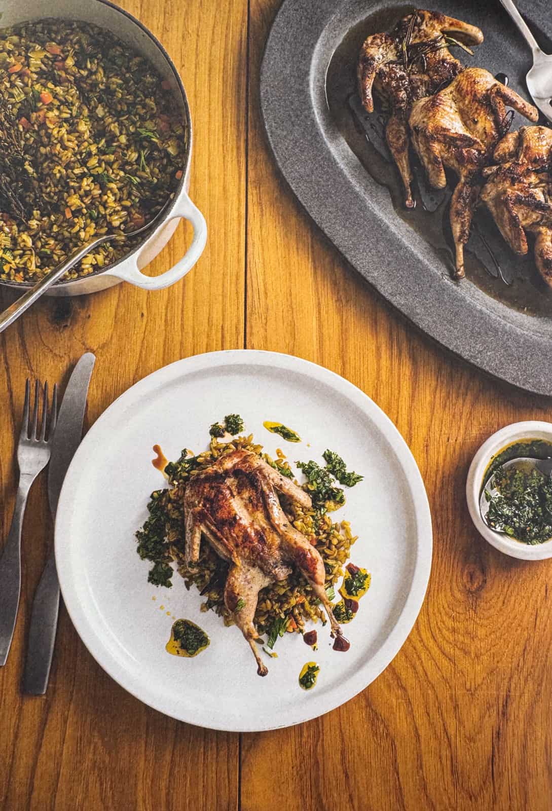 Grilled Quail with Salsa Verde from Why I Cook