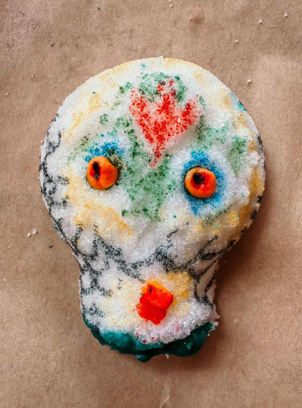 Kaia's homemade mexican sugar skull
