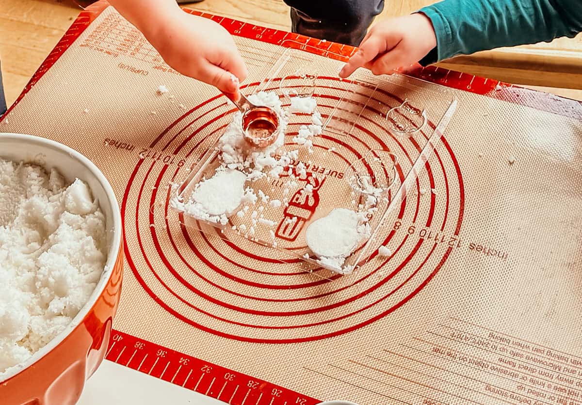 packing the sugar skull molds