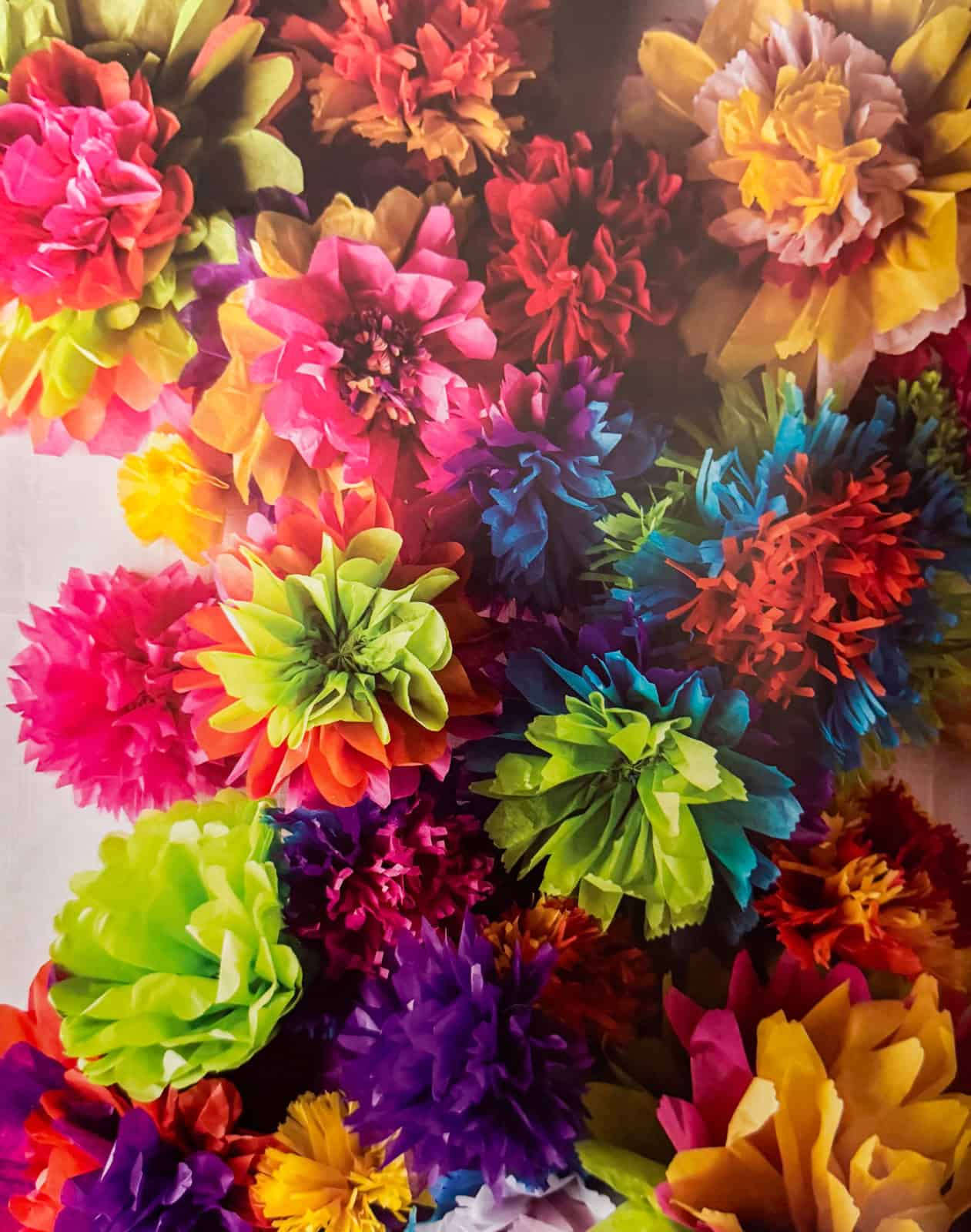 tissue paper flowers from Dining with the Dead