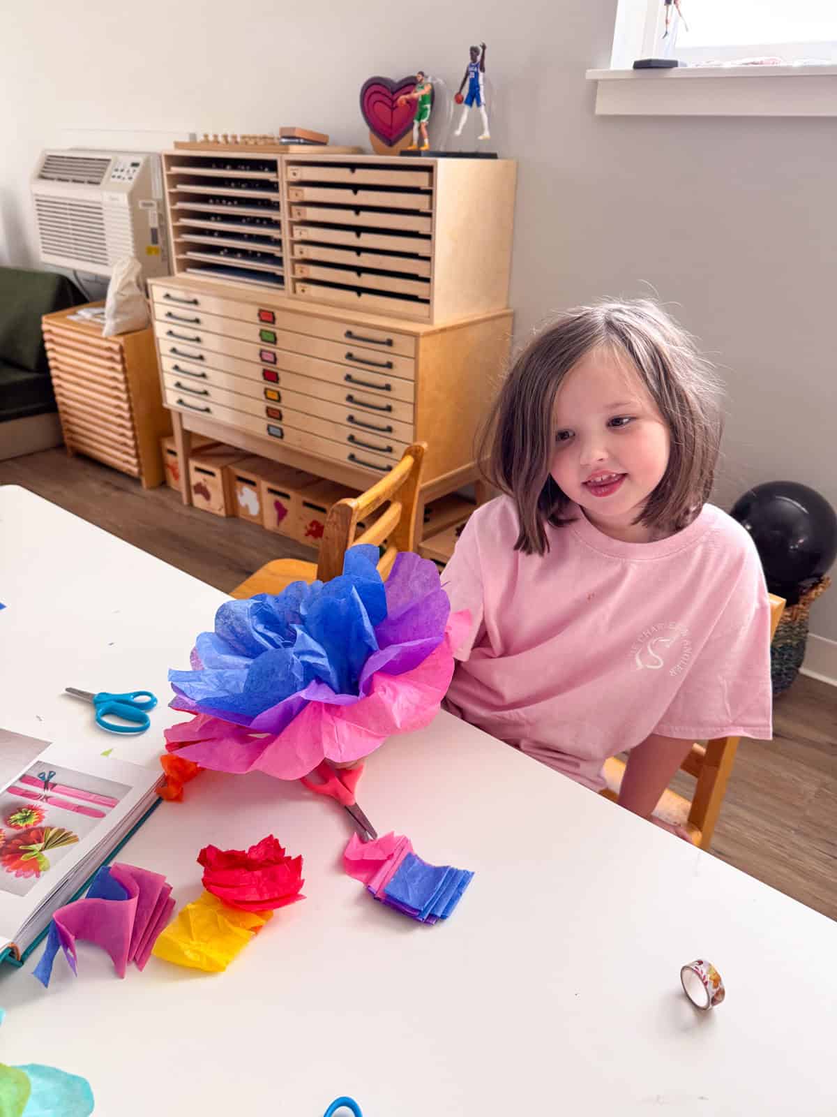 Katalina's tissue paper flowers