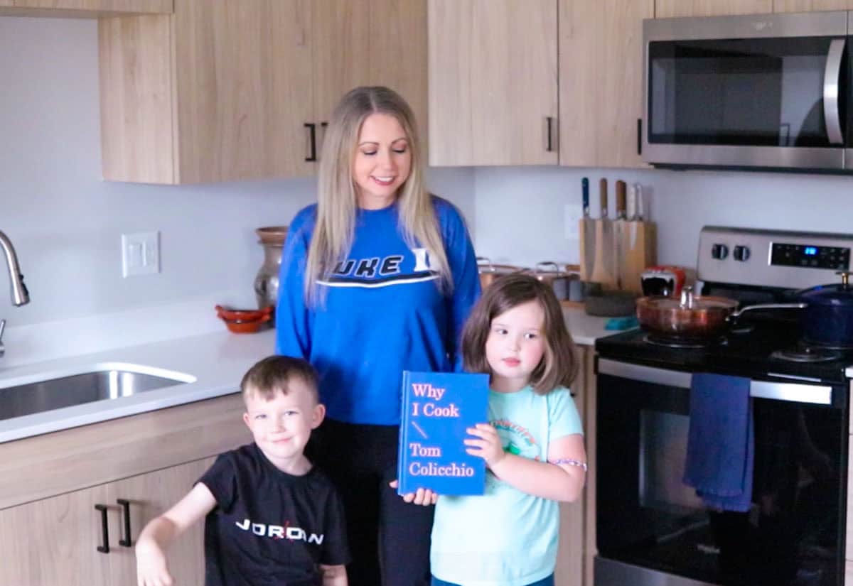 John, Kristin, and Katalina in the kitchen