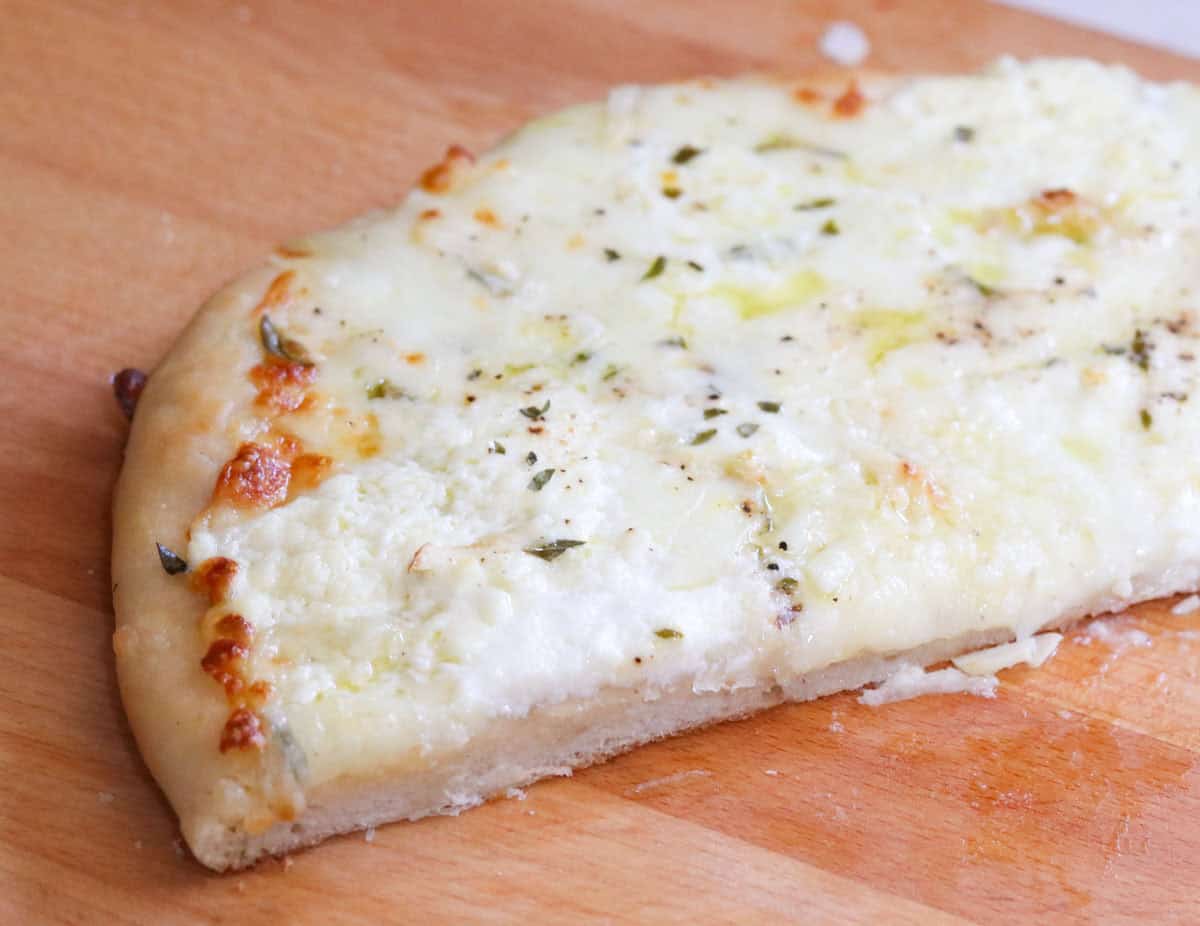 closeup of a white pie