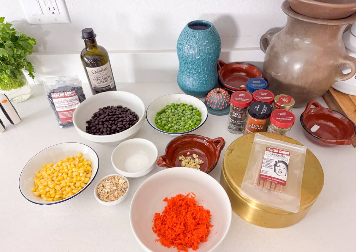 ingredients for making masala veggie burgers