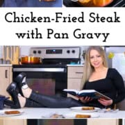 Chicken-fried steak with pan gravy is minute steak cooked in a sinful way. Add pan gravy over top, and it's a quick, satisfying meal.