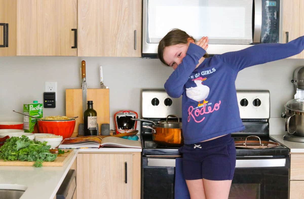 Katalina is excited to make pizza beans