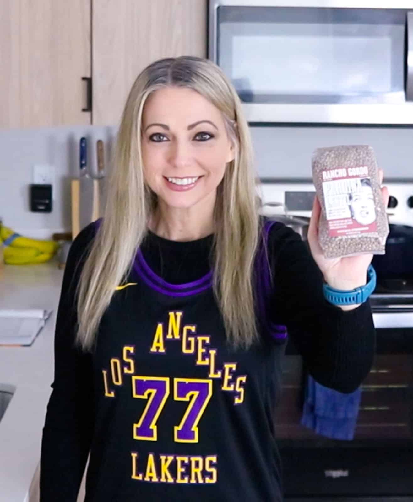 Kristin is holding Rancho Gordo Pardina Lentils