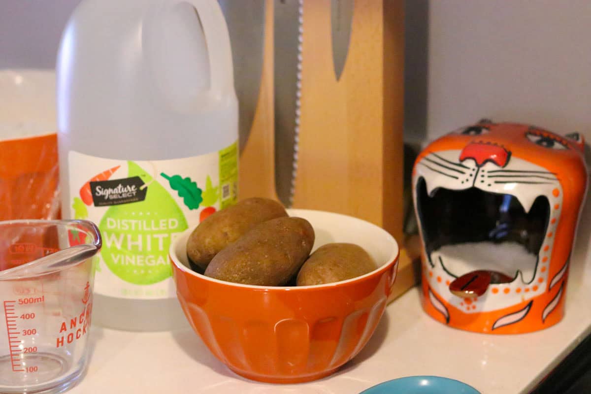 ingredients for making a potato brine