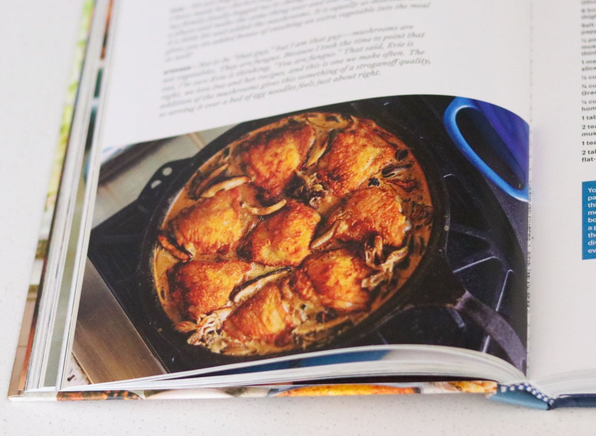 chicken thighs with mustard-mushroom sauce from Does This Taste Funny?