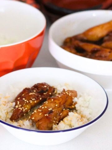 Korean Chicken Teriyaki in a bowl