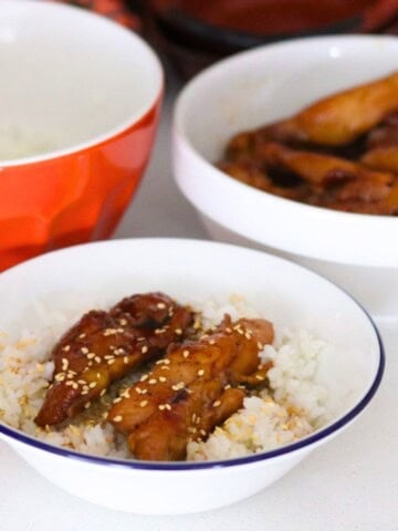 Korean Chicken Teriyaki in a bowl