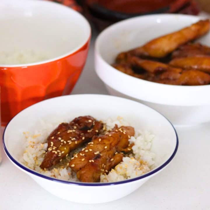 Korean Chicken Teriyaki in a bowl