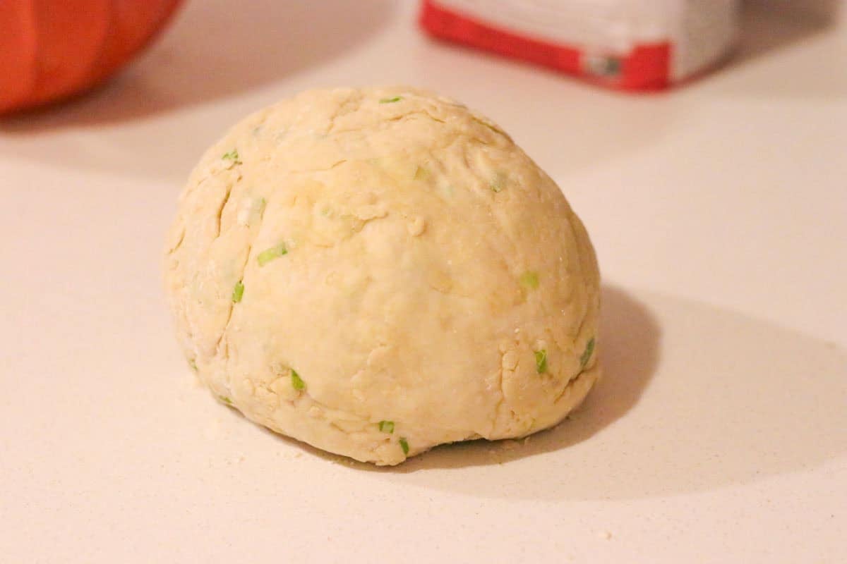 milk buns dough on a countertop