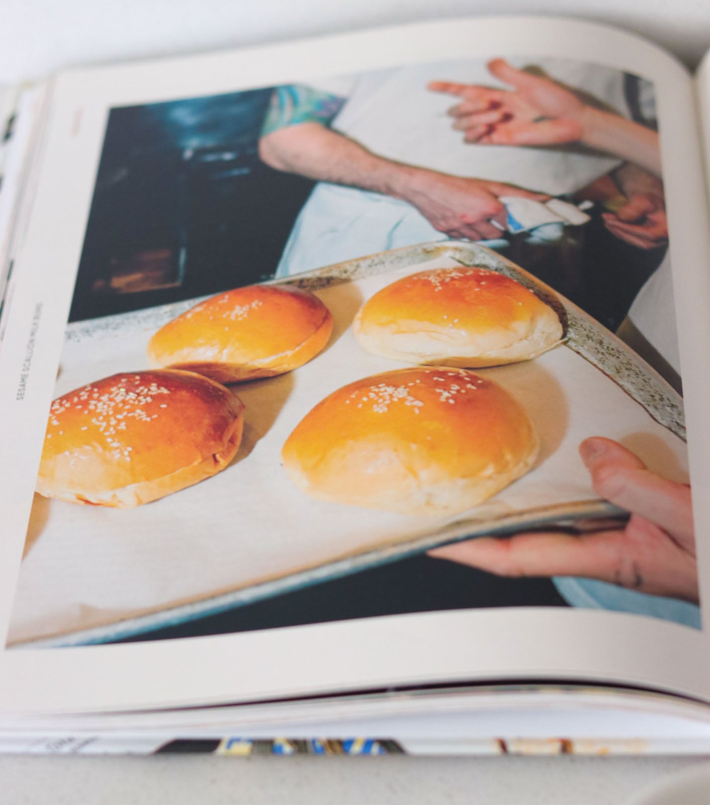 picture of sesame scallion milk buns from made here cookbook
