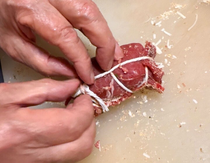 tying braciole