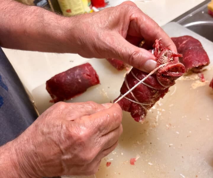 tying braciole