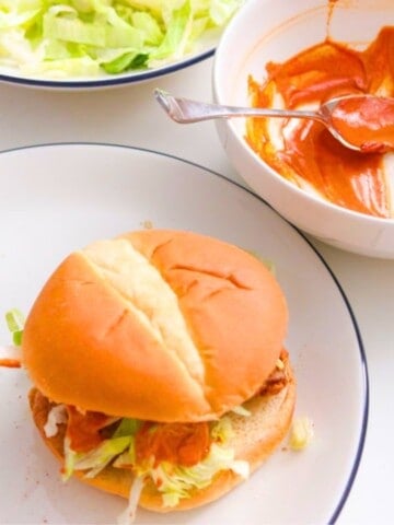Miso-Masala Fried chicken sandwich and Rose Marie sauce from Mother Tongue