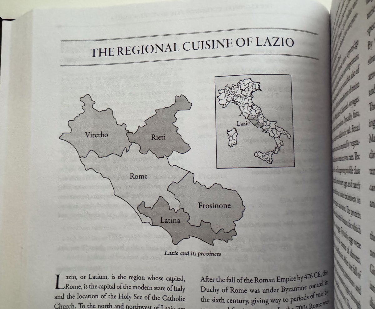 Map of Lazio from An Italian Feast