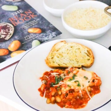 eggs and beans in purgatory beside the bean book