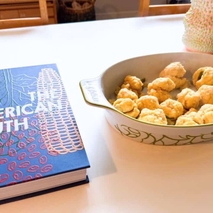 Recipes from the American South beside corn meal dumplings