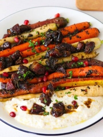 urfa chilli carrots with salted chai yogurt and dates from Mother Tongue