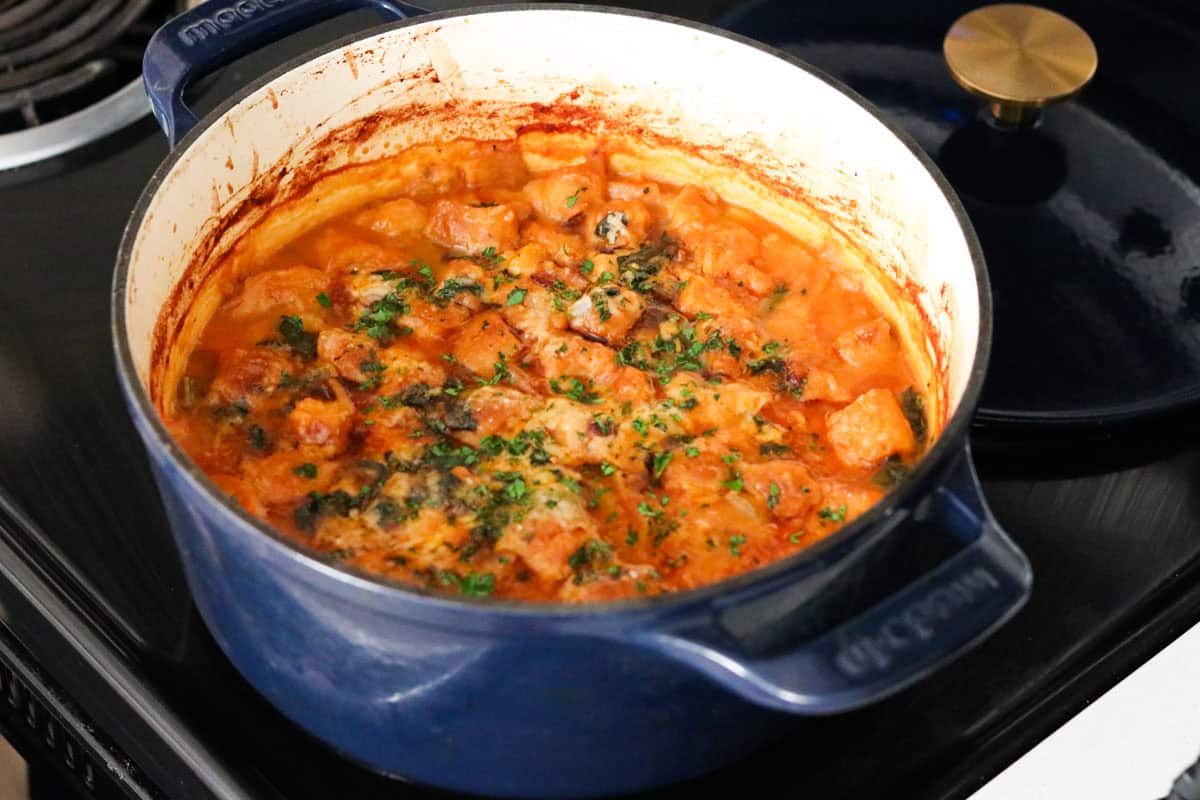 Siena-style ribollita in a Dutch oven