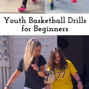 Basketball drills for beginners with and without a hoop that you can do at home or wherever you like to play. From Jr. NBA Rookie Practice Plans.