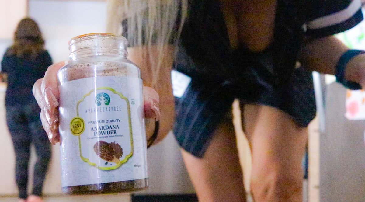 Kristin is holding anardana spice blend