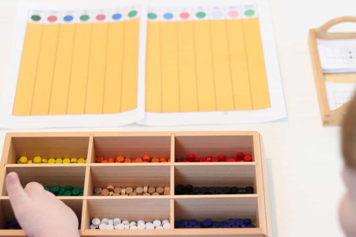 Spielgaben dots drawer and decimal board printable