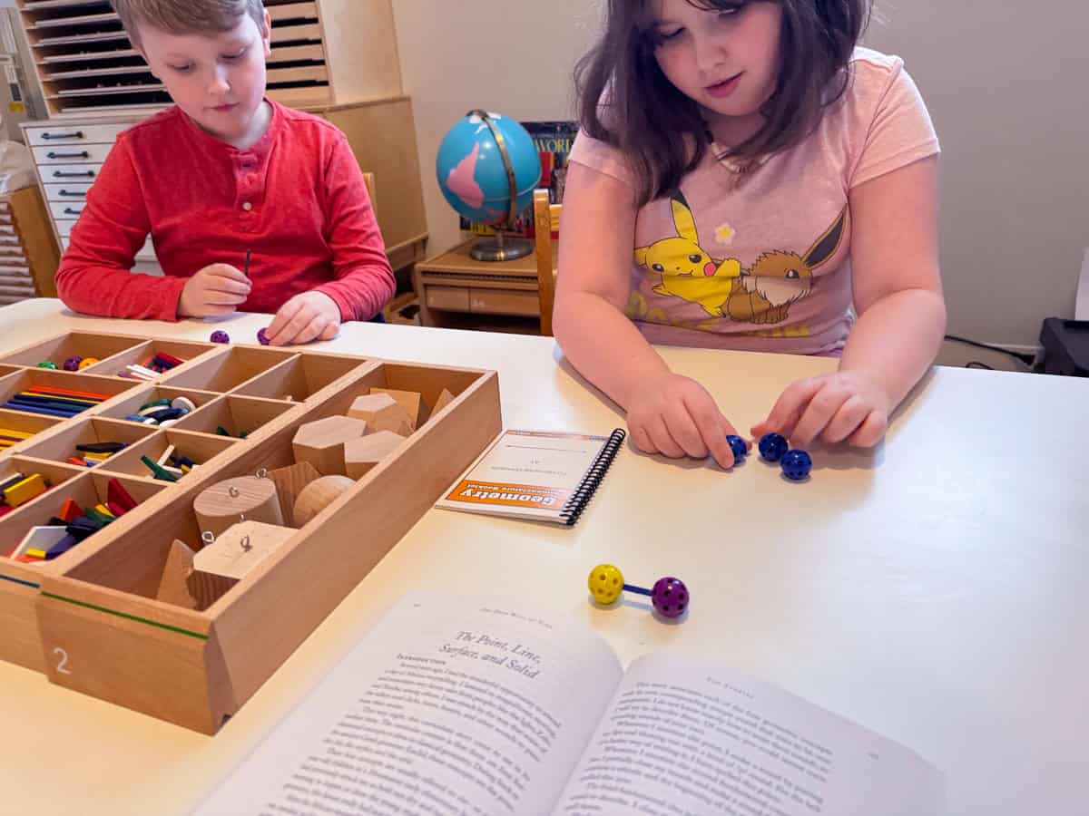 building a line with spielgaben pieces