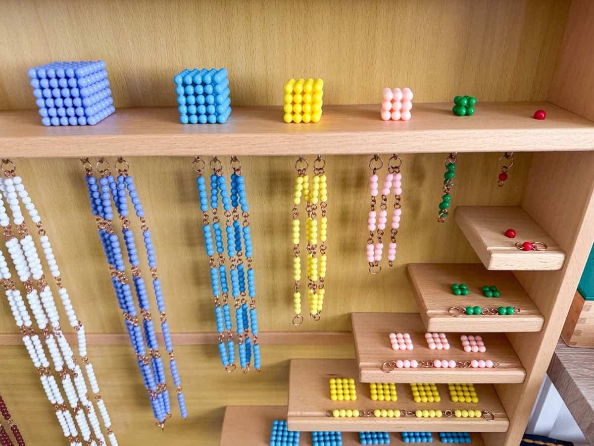Montessori bead cabinet
