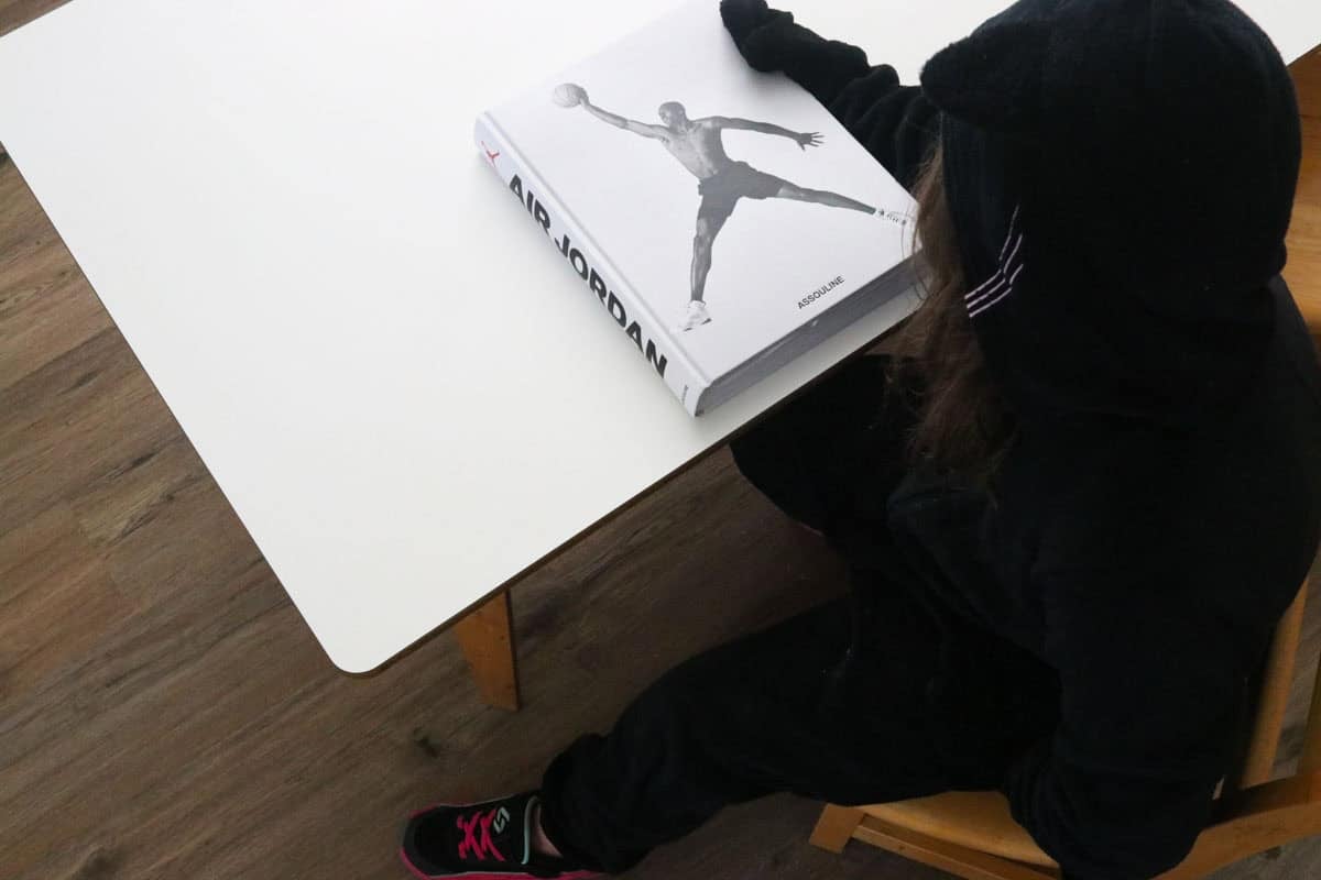 Kat is looking at Air Jordan by Assouline