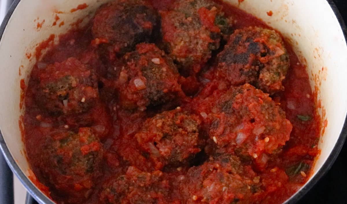 meatball in pizza sauce